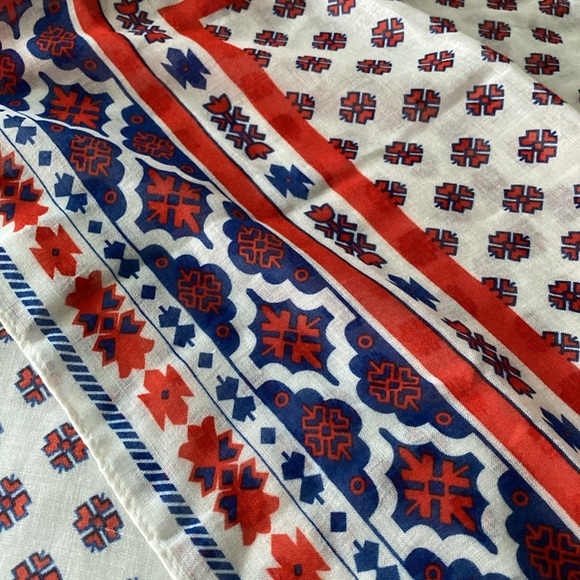 ModCloth Red White and Blue Fringe Summer Scarf, NWOT - Picture 5 of 5
